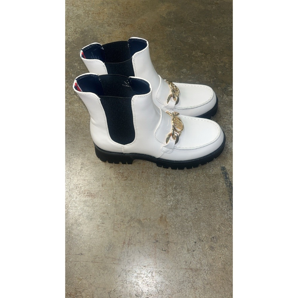 Tommy Hilfiger Chelsea Boots Womens 7.5 Preppy Edgy Grunge Chunky Y2K